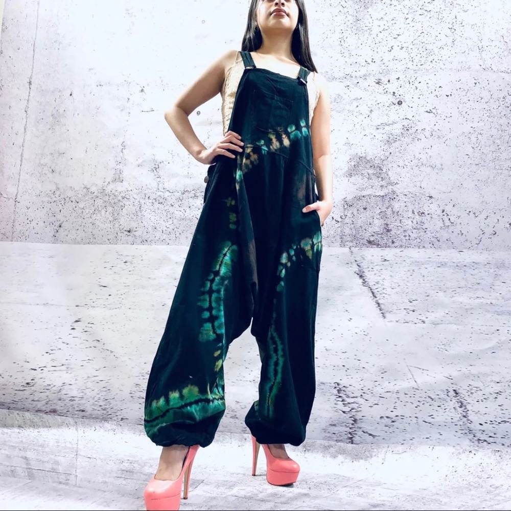 Handmade Tie dye Harem Style Pants Jumpsuits